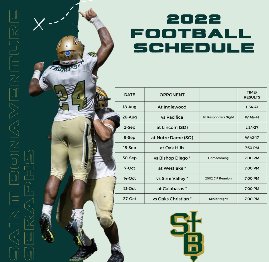 Football St. Bonaventure Catholic High School Ventura, CA